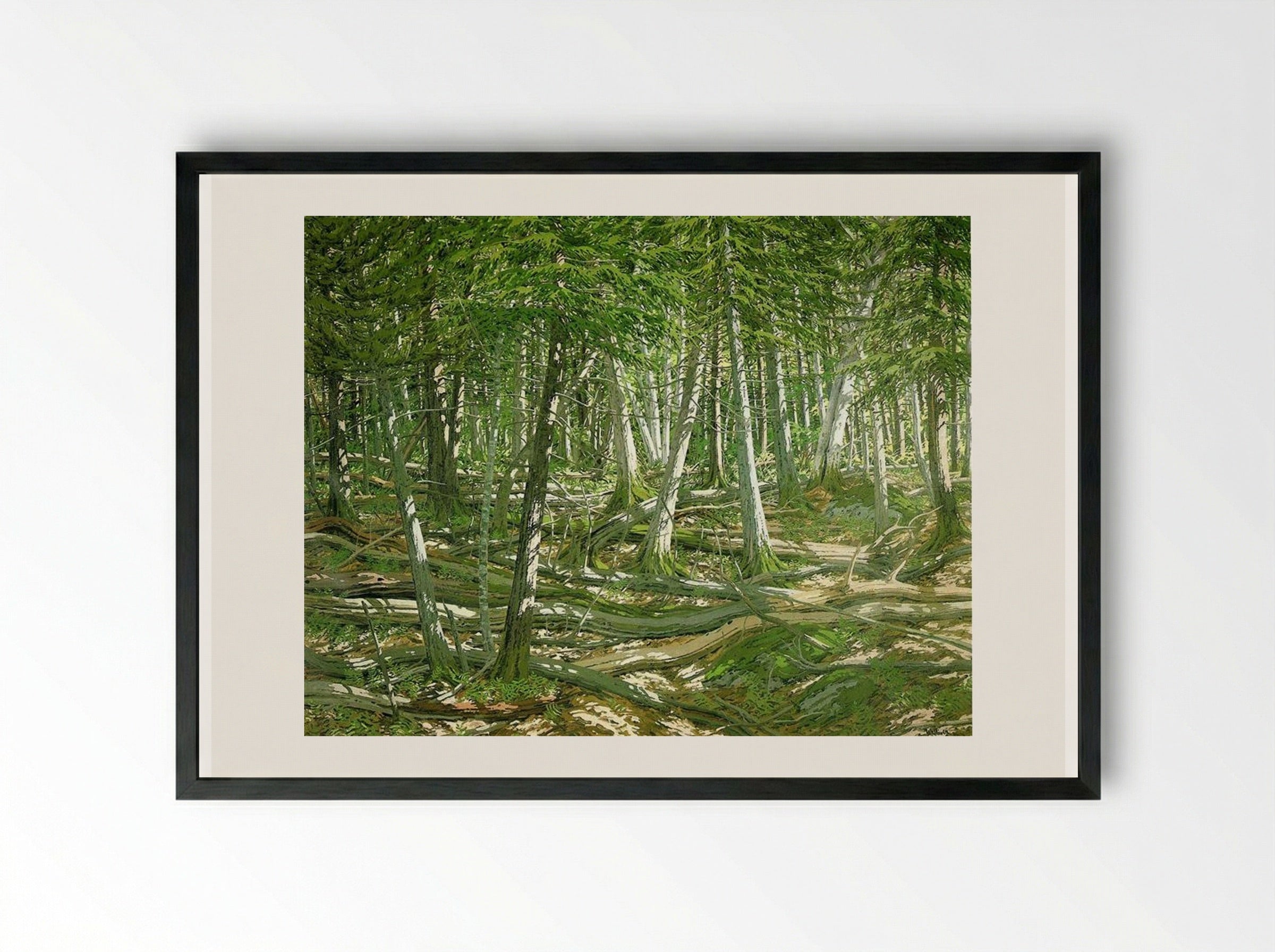 Old Windfall - Neil Welliver - Framed Print Black
