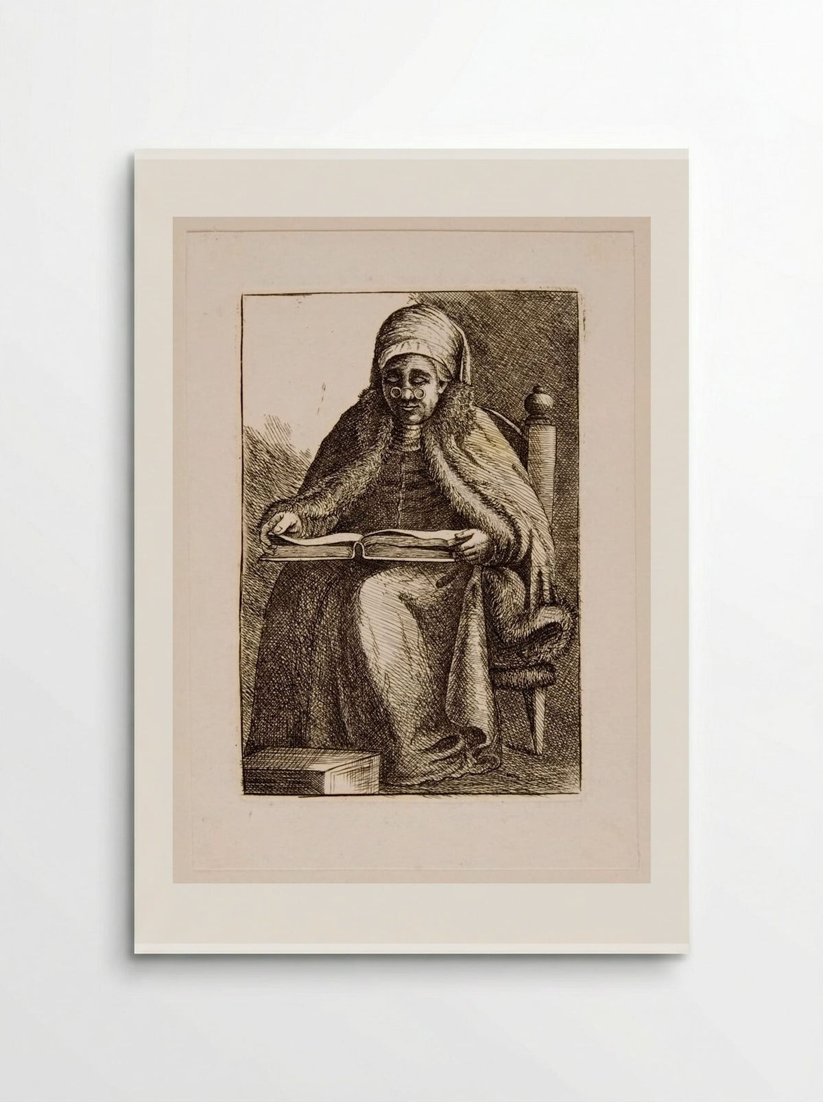 Old Woman Reading - David Deuchar - Poster
