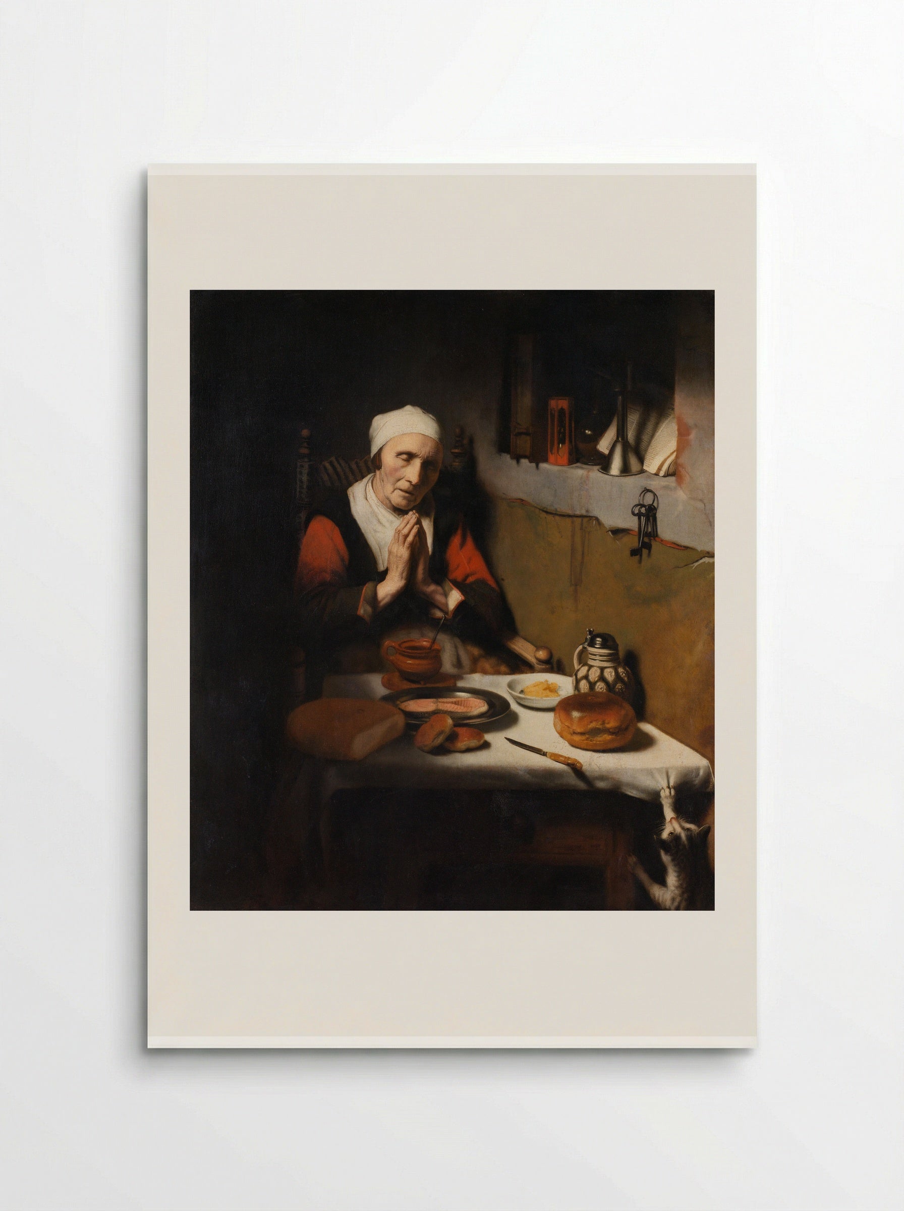 Old Woman Saying Grace, Known as ‘The Prayer without End’ - Nicolaes Maes - Poster