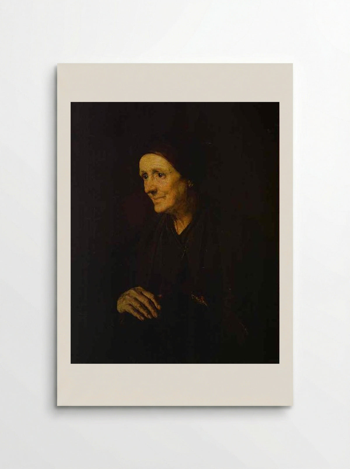 Old Woman with a Hen (Portrait of the Artist's Wife) - Vasily Tropinin - Poster