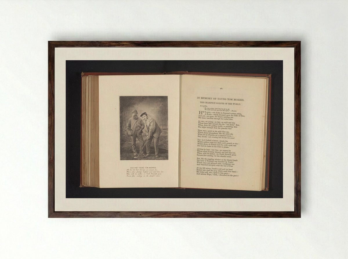 Old and Young Tom Morris - Thomas Rodger - Framed Print Dark Wood