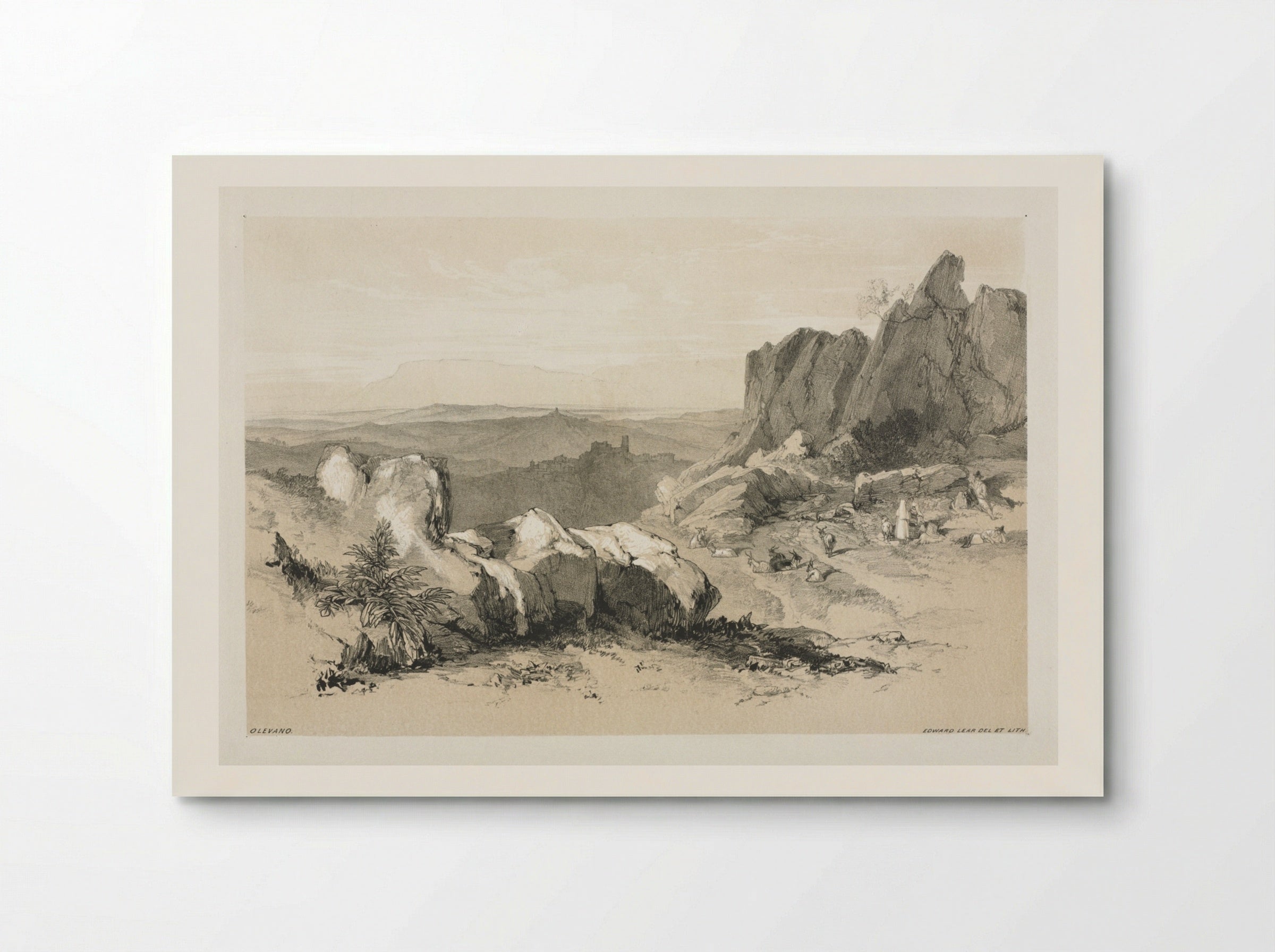 Olevano - Edward Lear - Poster