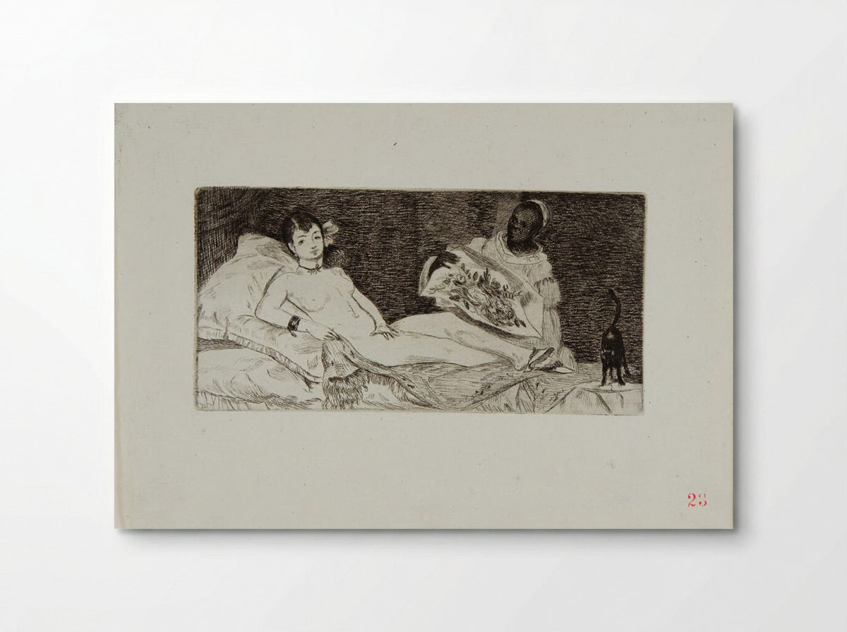Olympia (small plate) - Edouard Manet - Poster