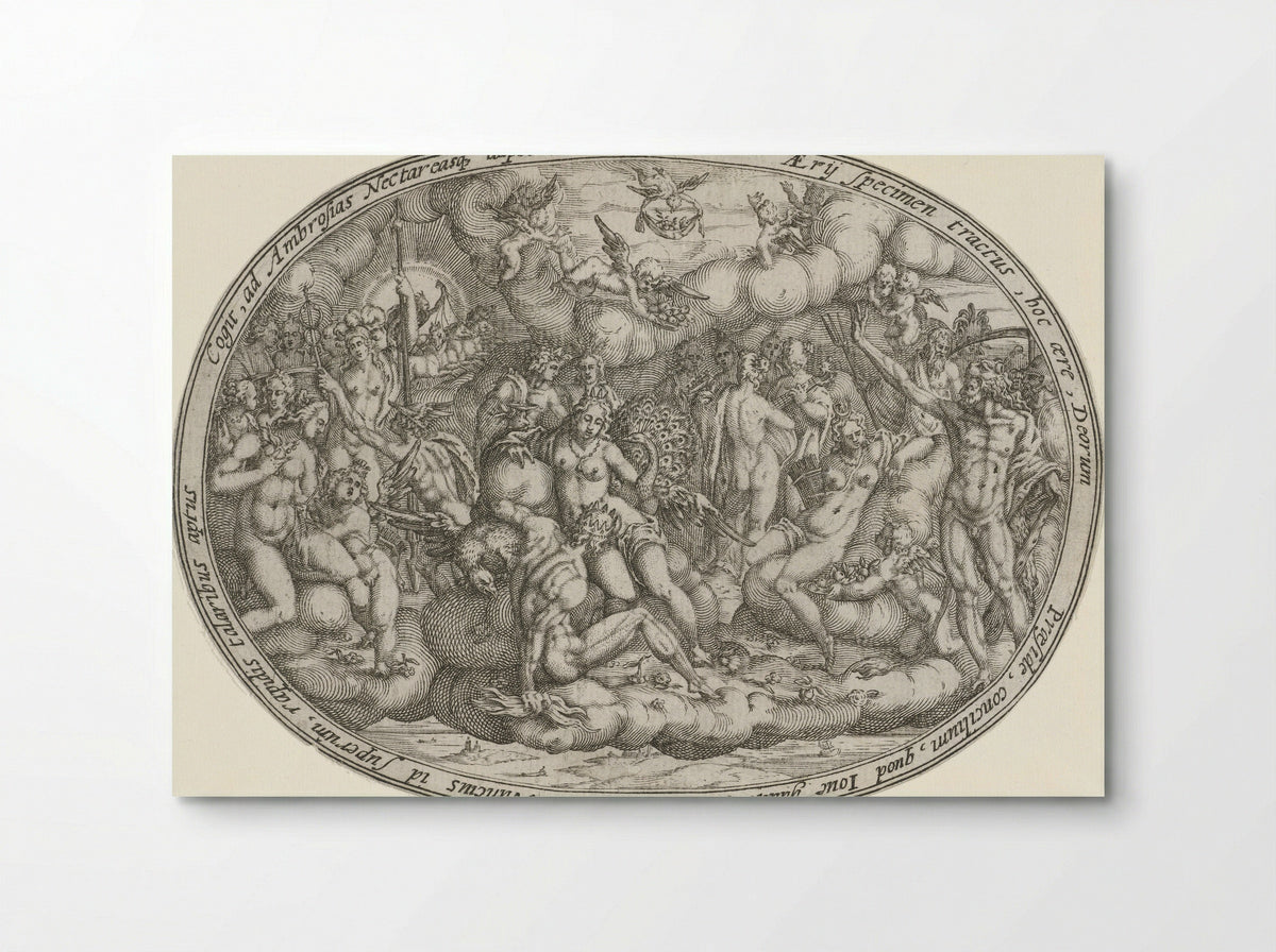 Olympian Gods Among the Clouds: The Element of Air - Abraham van den Hecken - Poster