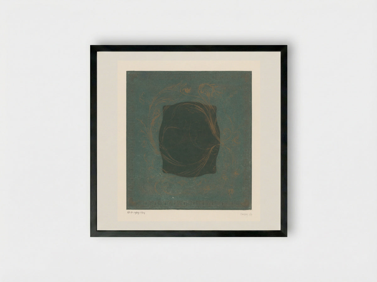 Omlijsting met Griekse motieven, scarabeeën en vliegen - Théodore Roussel - Framed Print Black