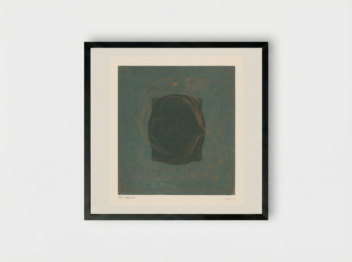 Omlijsting met Griekse motieven, scarabeeën en vliegen - Théodore Roussel - Framed Print Black