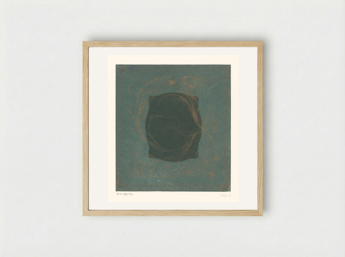Omlijsting met Griekse motieven, scarabeeën en vliegen - Théodore Roussel - Framed Print Wood