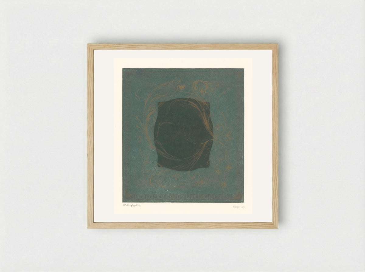 Omlijsting met Griekse motieven, scarabeeën en vliegen - Théodore Roussel - Framed Print Wood