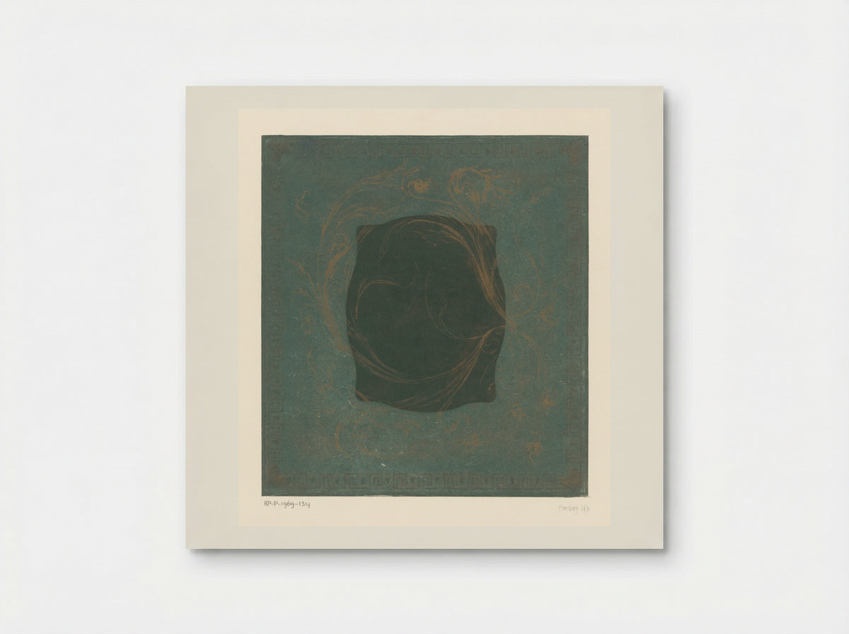 Omlijsting met Griekse motieven, scarabeeën en vliegen - Théodore Roussel - Poster