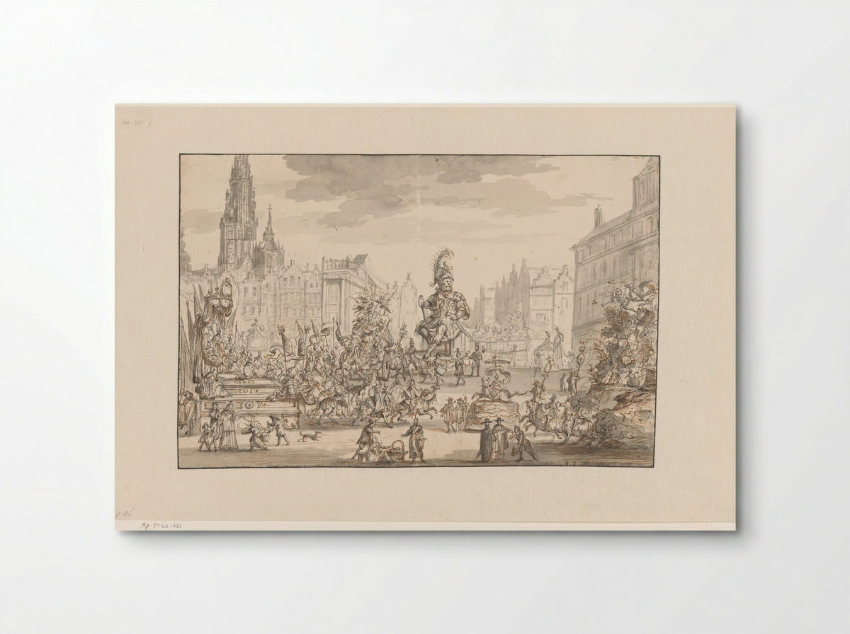 Ommegang op de Meirplaats te Antwerpen - Gonzales van Heylen - Poster