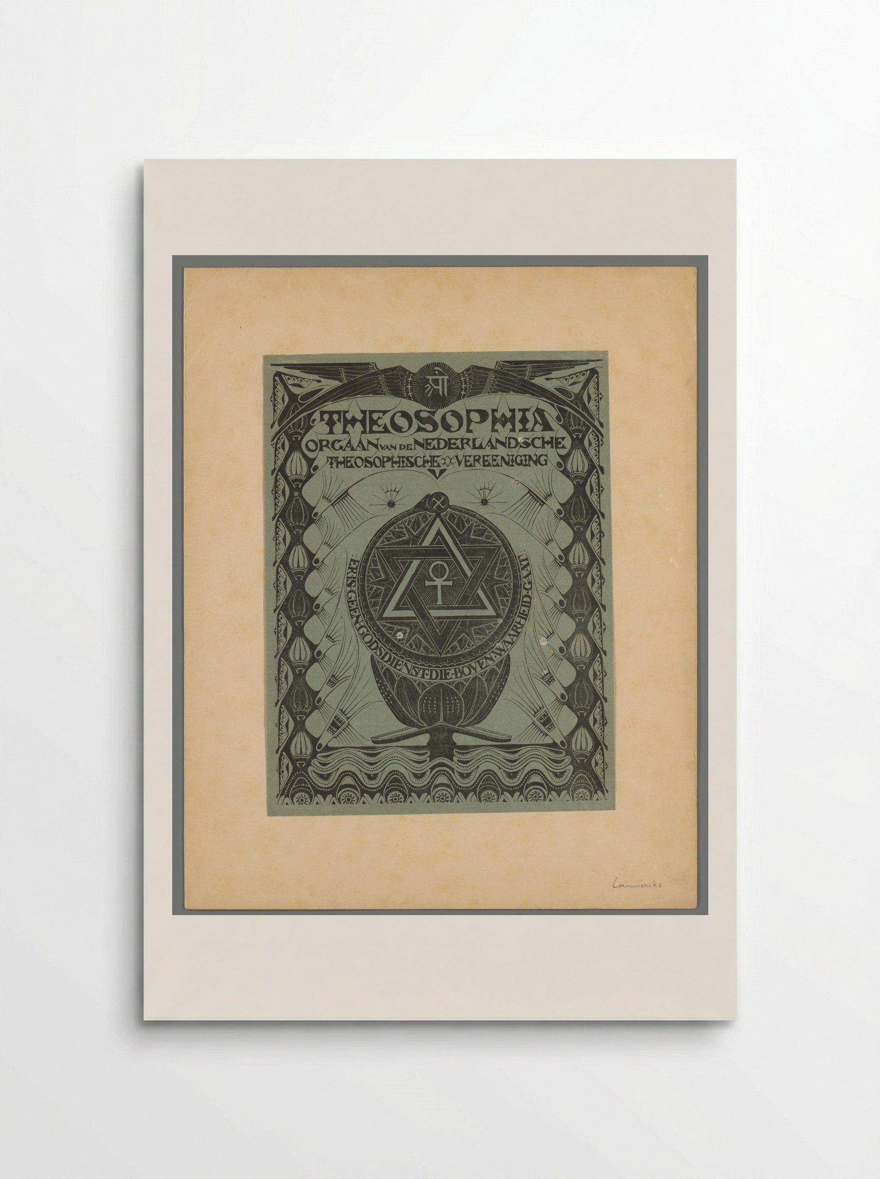 Omslag voor het tijdschrift Theosophia - Mathieu Lauweriks - Poster