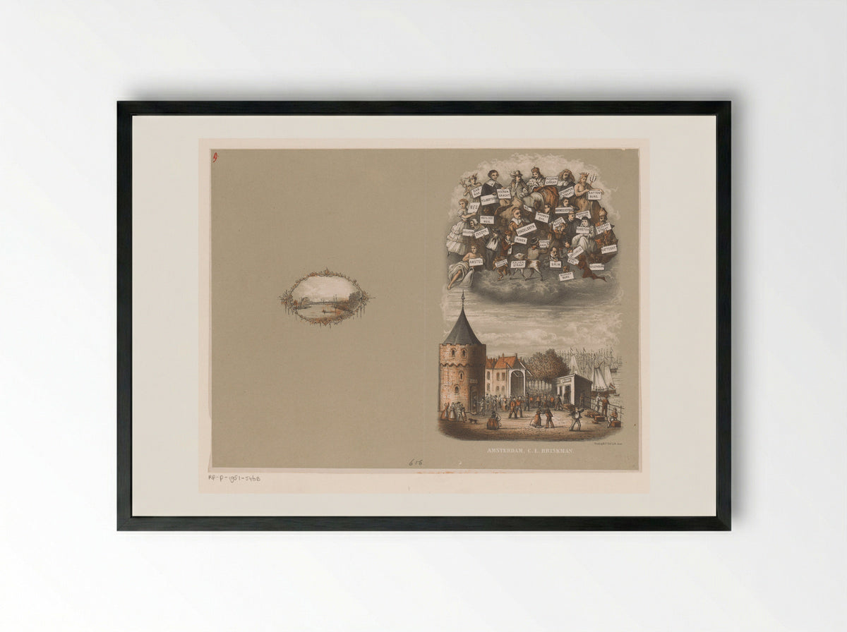 Omslag voor: Amsterdam - Johan Coenraad Leich - Framed Print Black