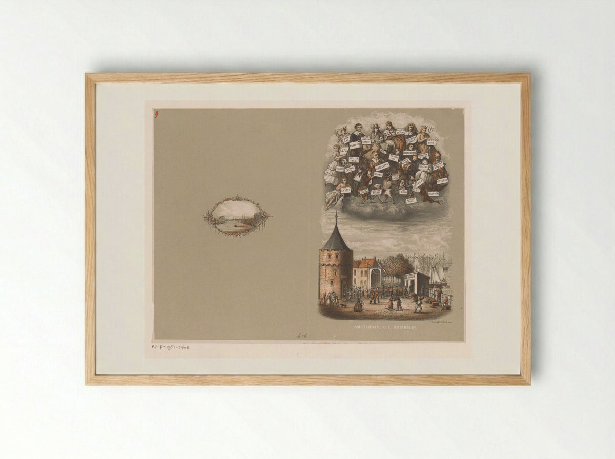 Omslag voor: Amsterdam - Johan Coenraad Leich - Framed Print Wood