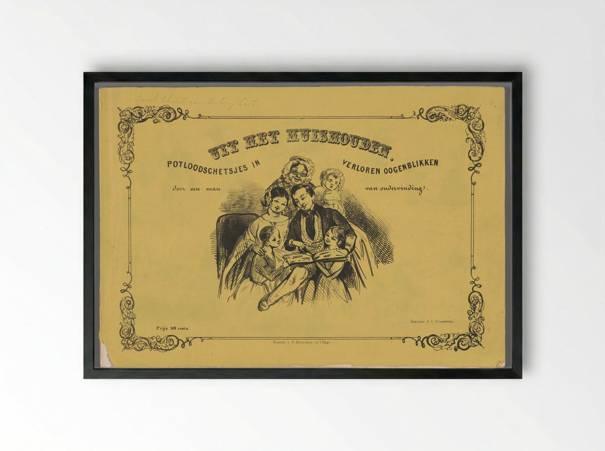 Omslag voor: Uit het huishouden - Carel Christiaan Antony Last - Framed Print Black