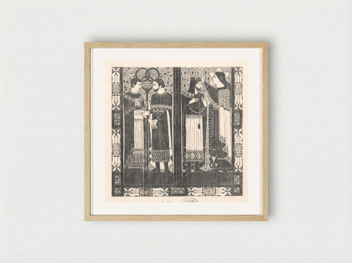 Omslagillustratie voor jubileumnummer Architectura - Karel Petrus Cornelis de Bazel - Framed Print Wood