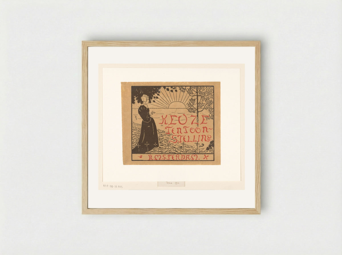 Omslagontwerp voor: Catalogus der Keuze-tentoonstelling van hedendaagsche Nederlandsche kunst - Richard Nicolaüs Roland Holst - Framed Print Wood