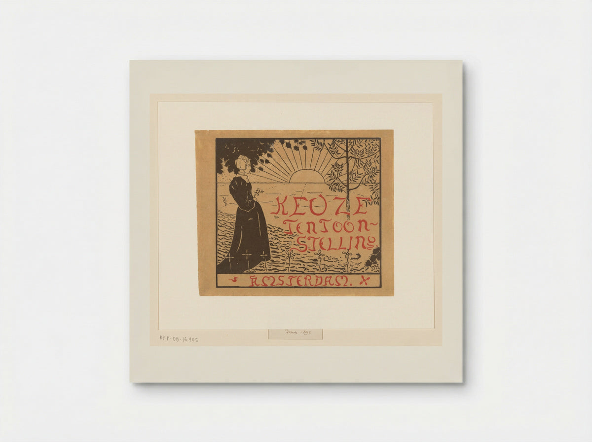 Omslagontwerp voor: Catalogus der Keuze-tentoonstelling van hedendaagsche Nederlandsche kunst - Richard Nicolaüs Roland Holst - Poster