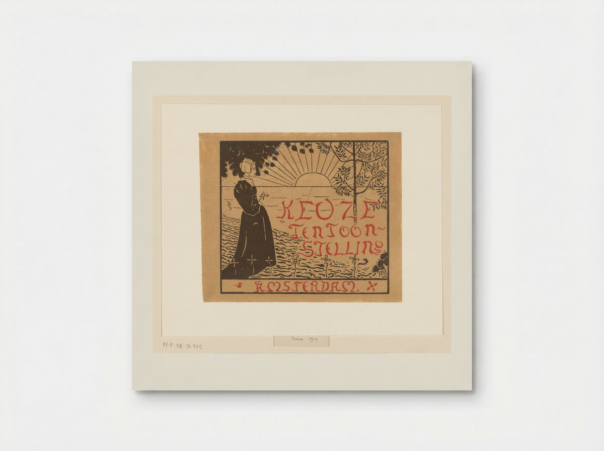 Omslagontwerp voor: Catalogus der Keuze-tentoonstelling van hedendaagsche Nederlandsche kunst - Richard Nicolaüs Roland Holst - Poster