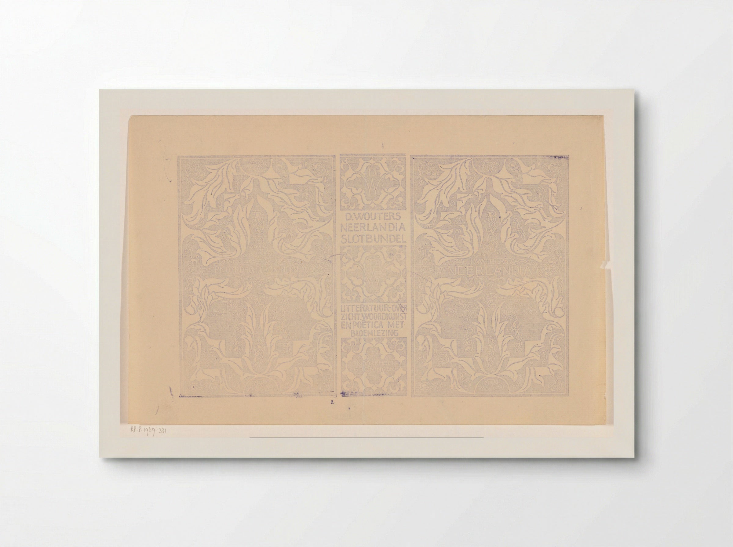 Omslagontwerp voor: D. Wouters, Neerlandia - Carel Adolph Lion Cachet - Poster