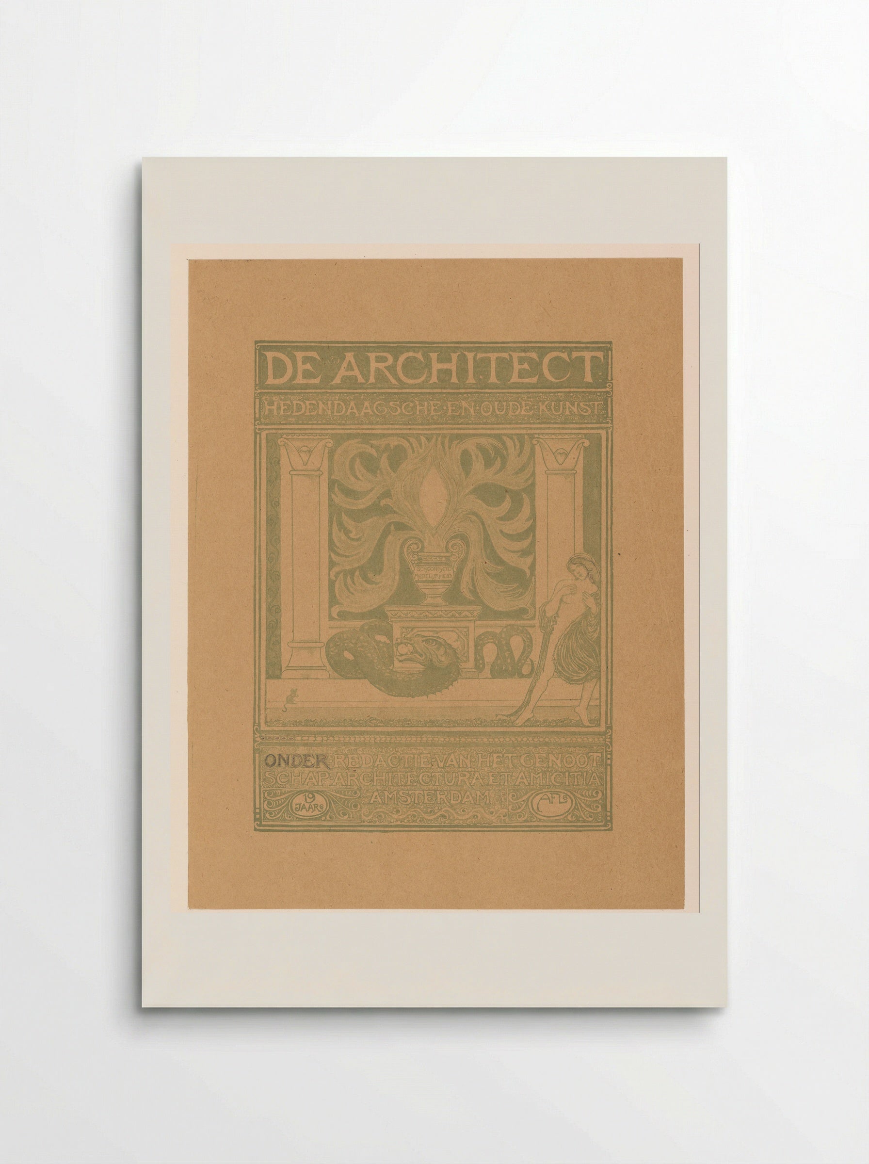Omslagontwerp voor: De Architect - Richard Nicolaüs Roland Holst - Poster