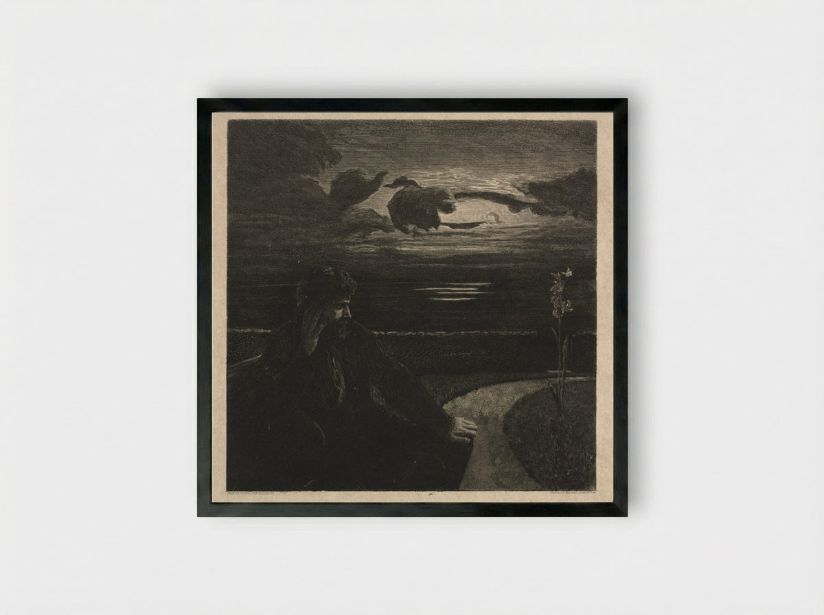 On Death, Part I - Max Klinger - Framed Print Black