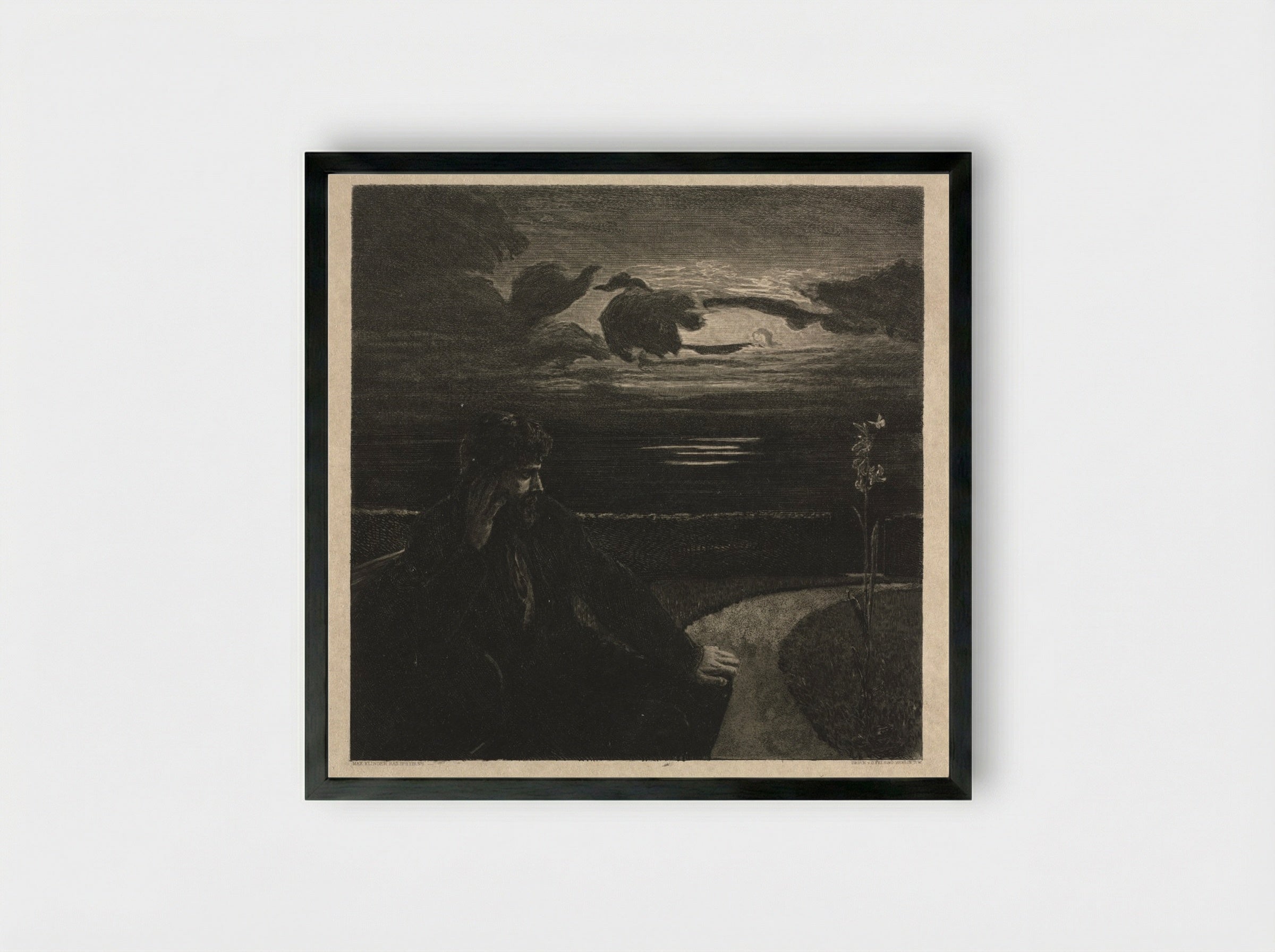 On Death, Part I - Max Klinger - Framed Print Black