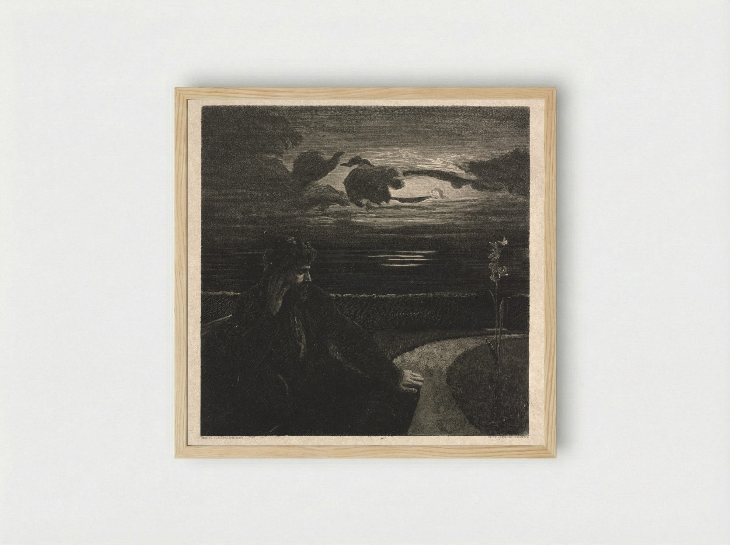On Death, Part I - Max Klinger - Framed Print Wood