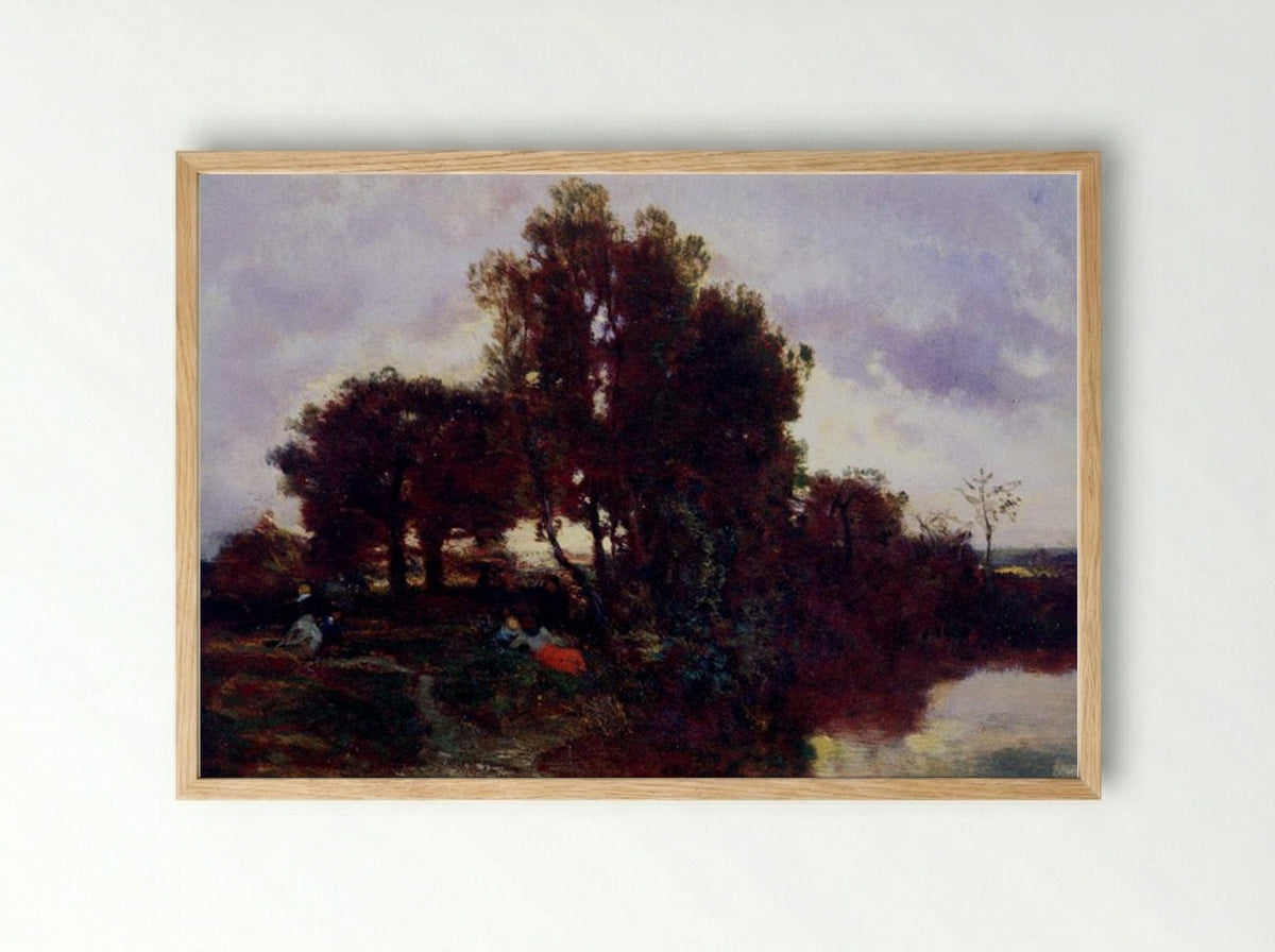 On The Farm - Constant Troyon - Framed Print Wood
