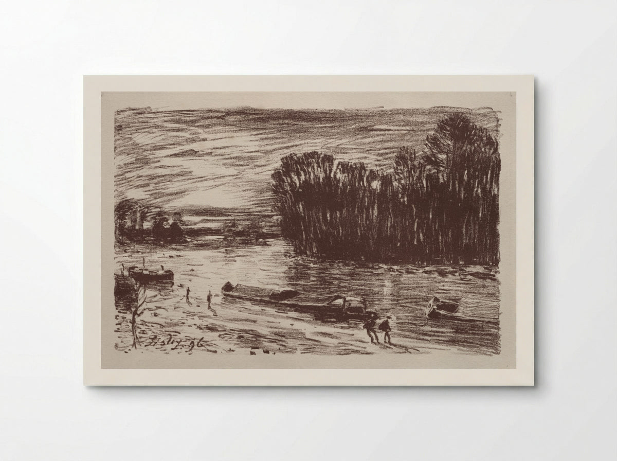 On the Banks of the Loing - Alfred Sisley - Poster