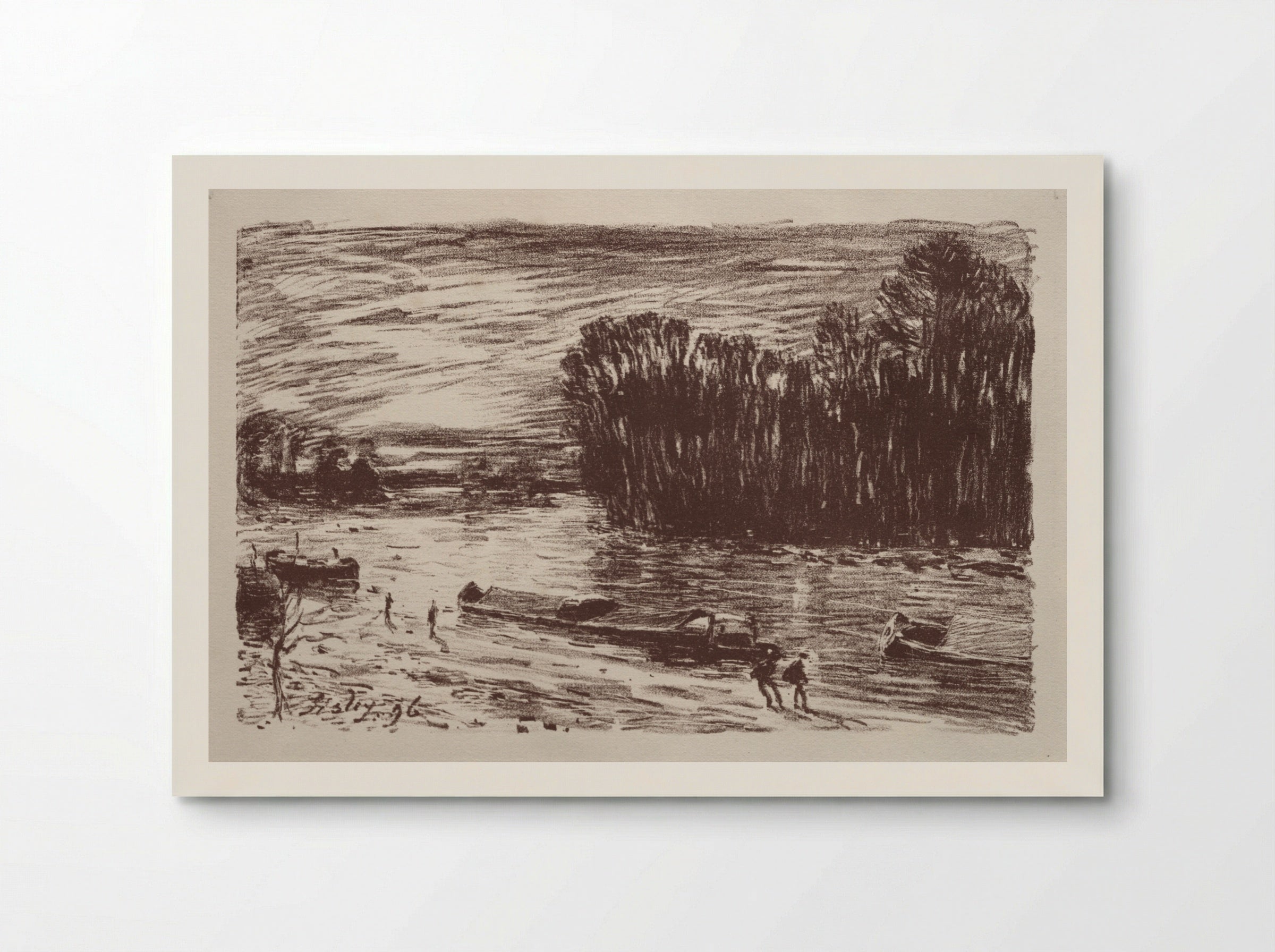 On the Banks of the Loing - Alfred Sisley - Poster
