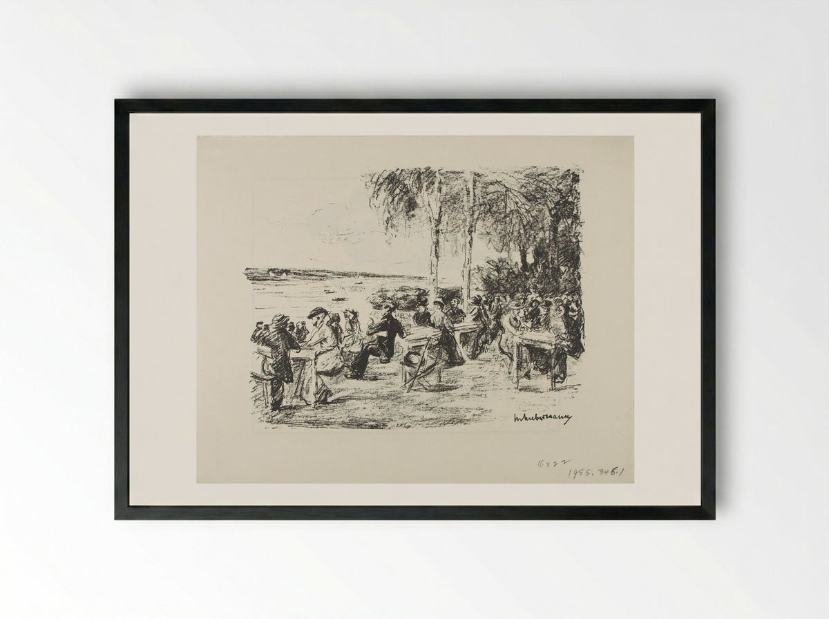 On the Elbe - Max Liebermann - Framed Print Black