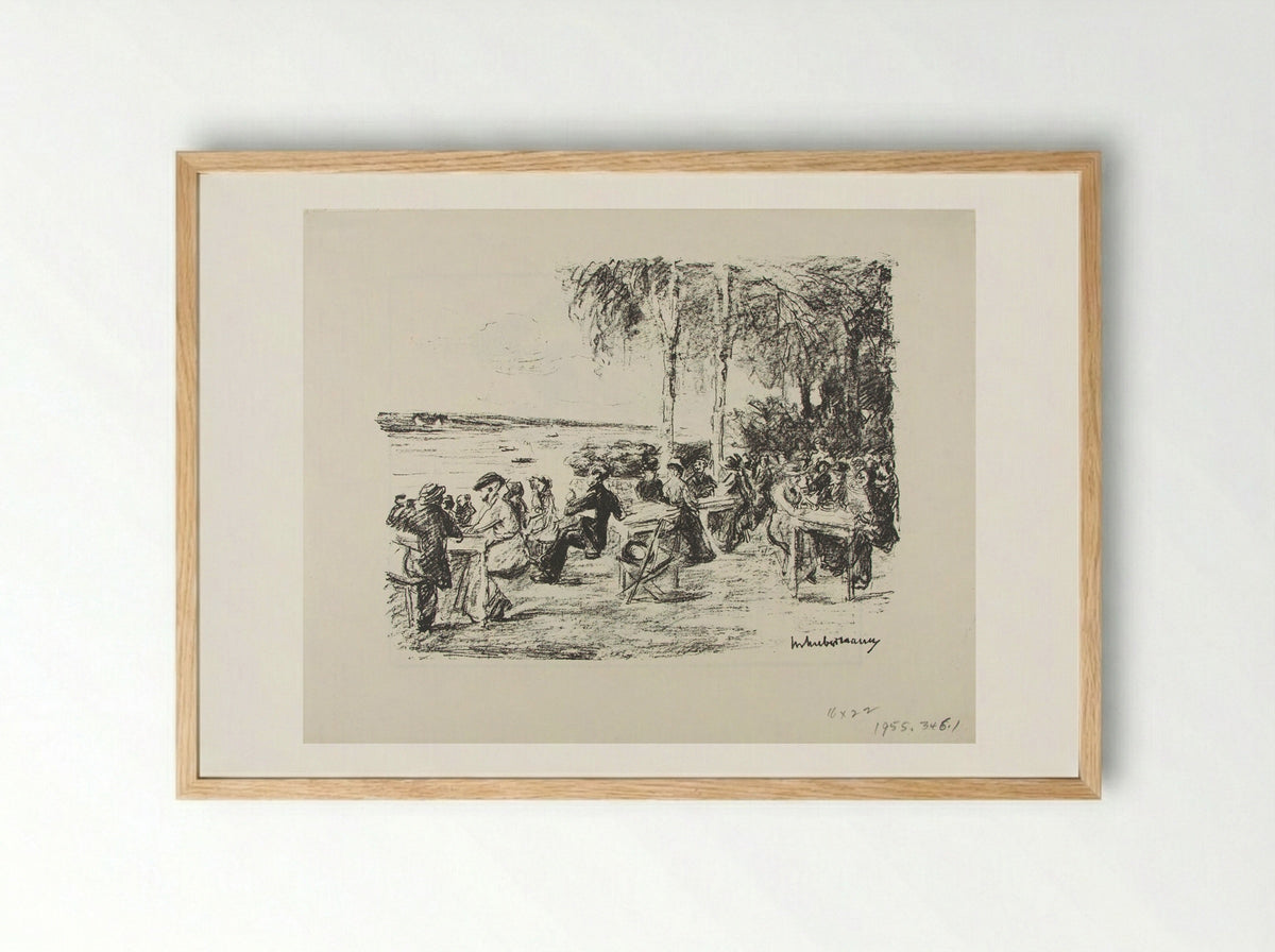 On the Elbe - Max Liebermann - Framed Print Wood