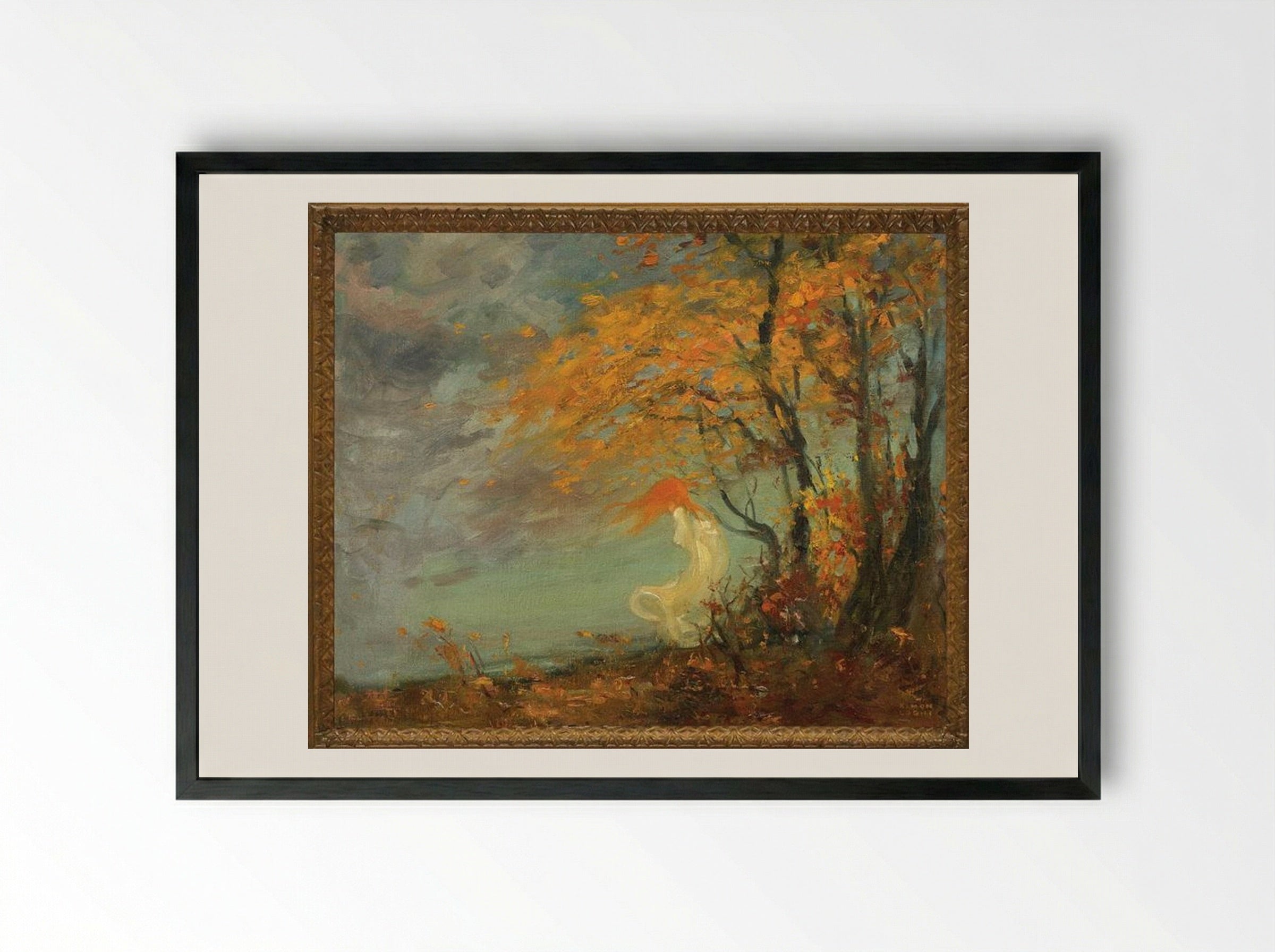 On the Lakeshore - Kimon Loghi - Framed Print Black