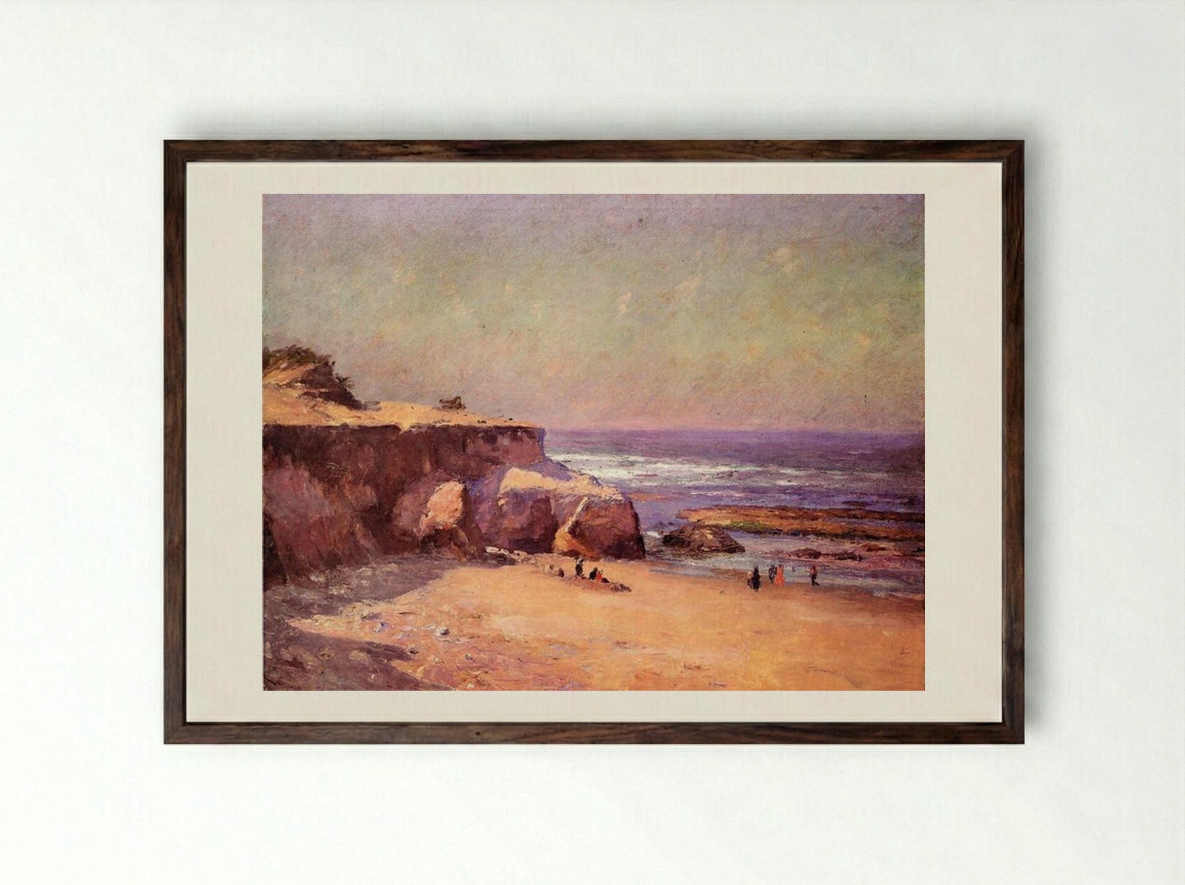On the Oregon Coast - T. C. Steele - Framed Print Dark Wood