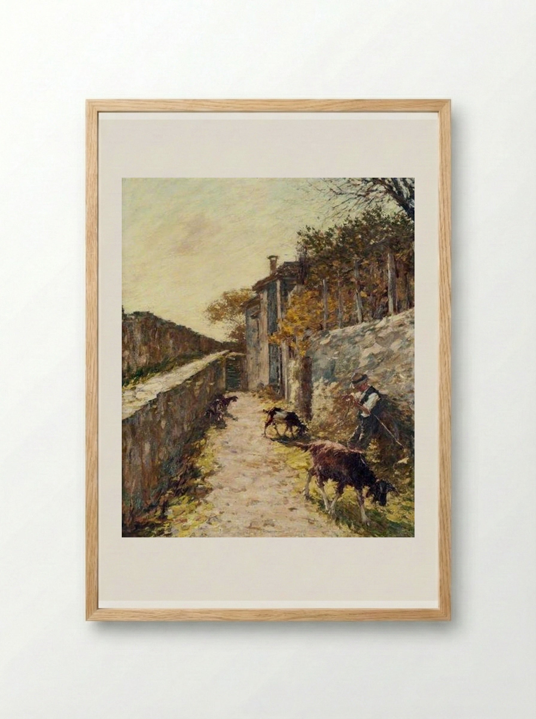 On the Ramparts - Henry Herbert La Thangue - Framed Print Wood