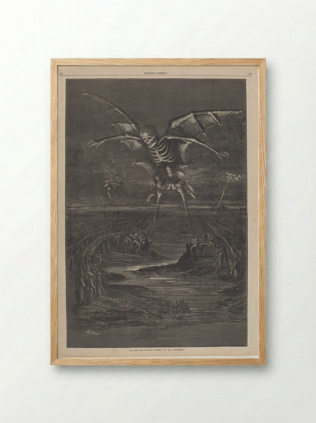 On the Red Danube - Thomas Nast - Framed Print Wood