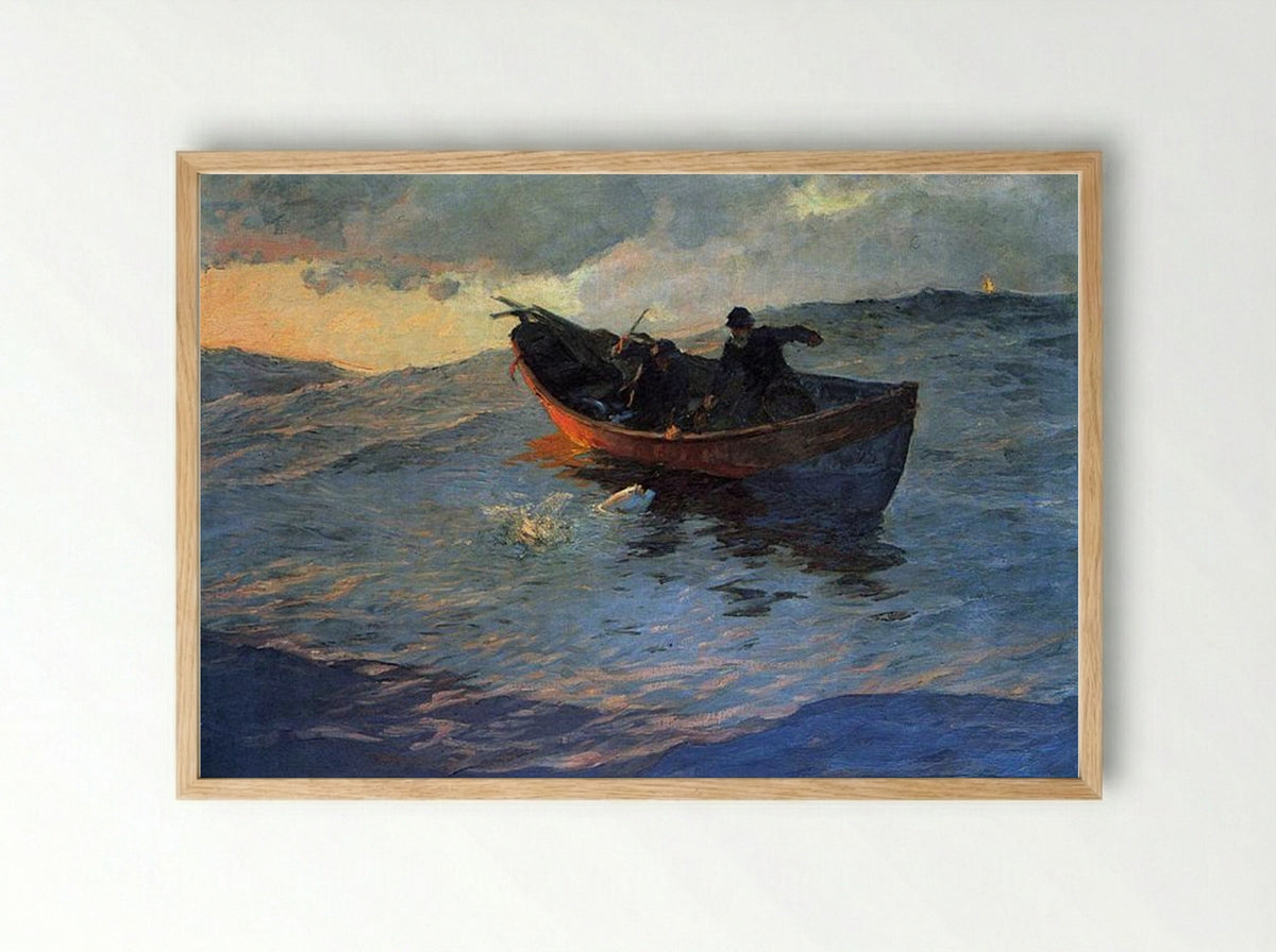 On the Suffolk Coast - Willard Metcalf - Framed Print Wood