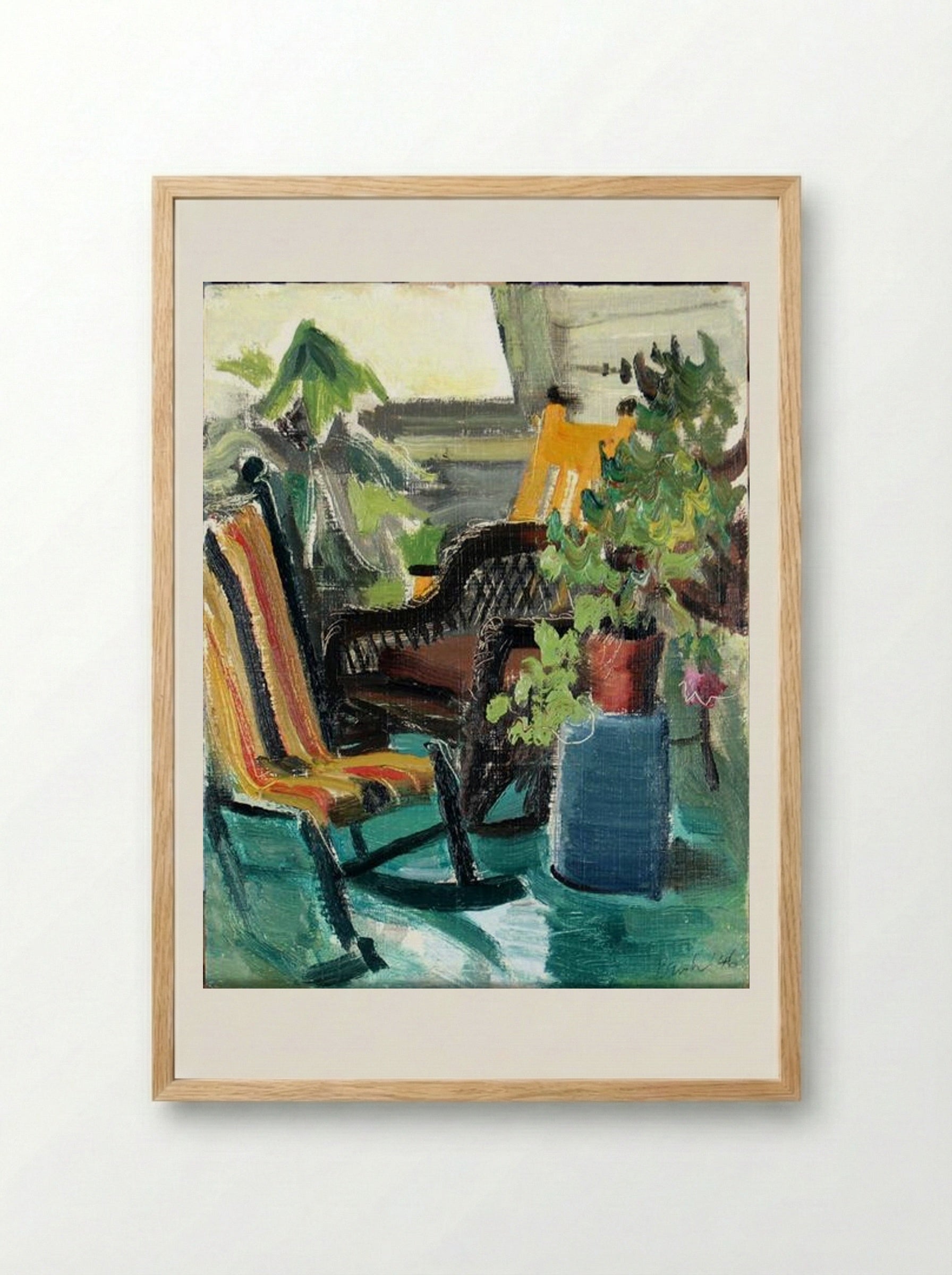 On the Verandah, Belfountain - Jack Bush - Framed Print Wood