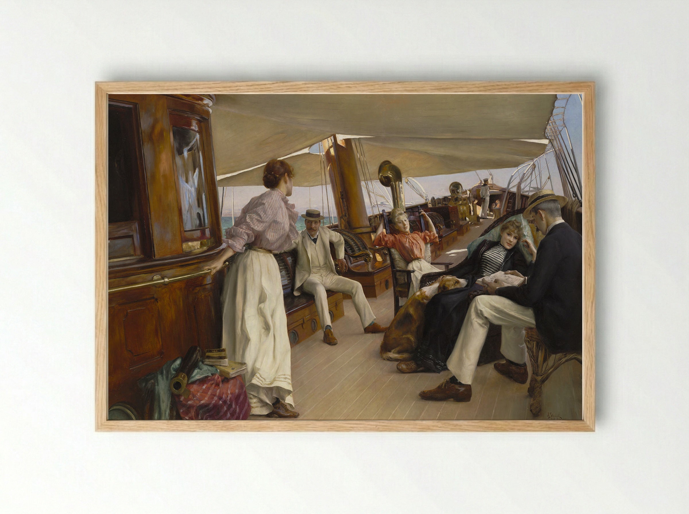 On the Yacht „Namouna“, Venice - Julius LeBlanc Stewart - Framed Print Wood