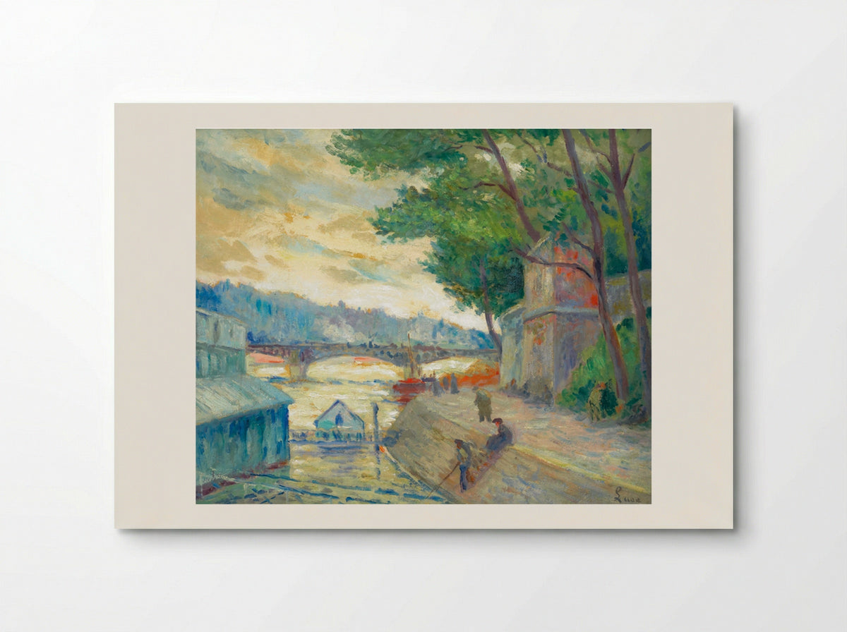 On the banks of the Seine - Maximilien Luce - Poster