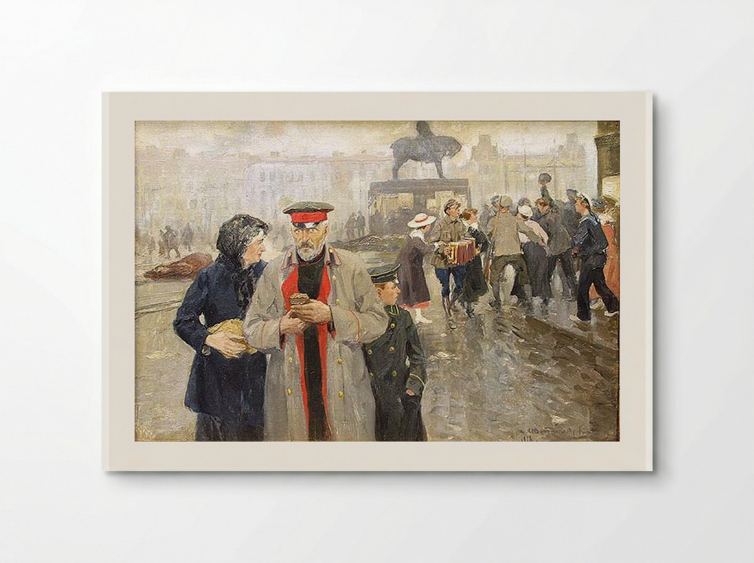 On the streets of Petrograd - Ivan Vladimirov - Poster