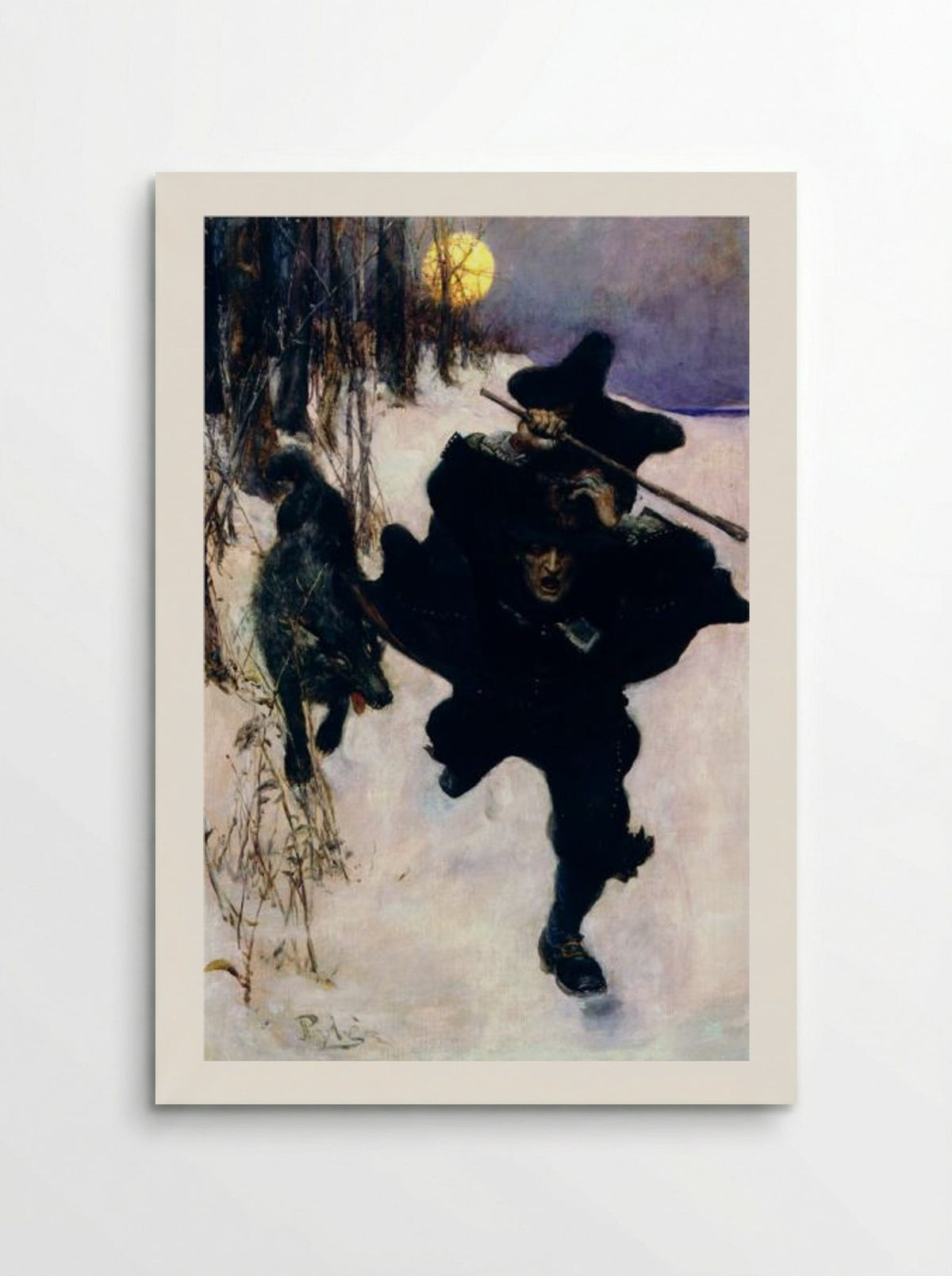 Once it Chased Dr. Wilkerson Into the Very Town Itself - Howard Pyle - Poster