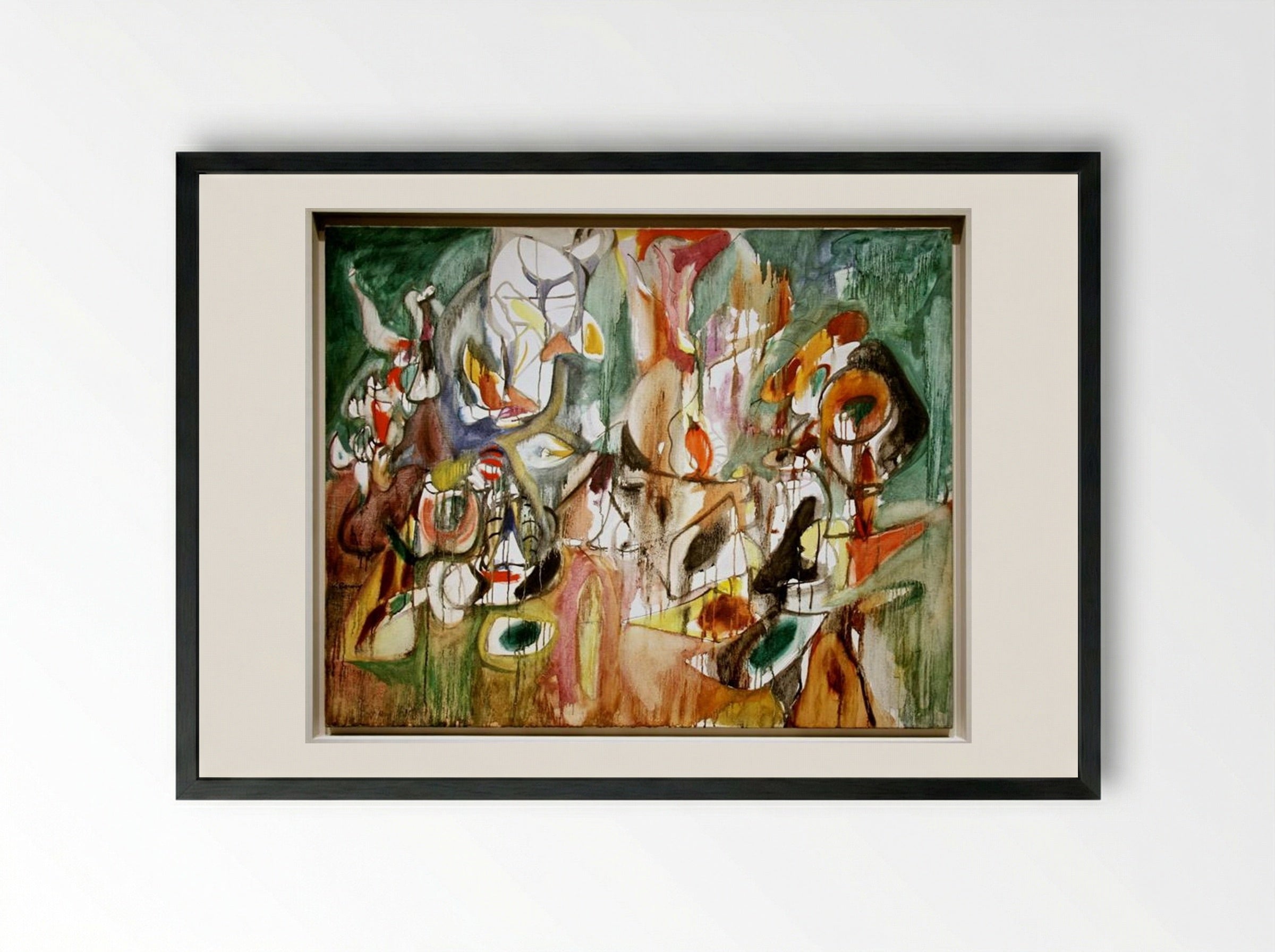 One Year the Milkweed - Arshile Gorky - Framed Print Black