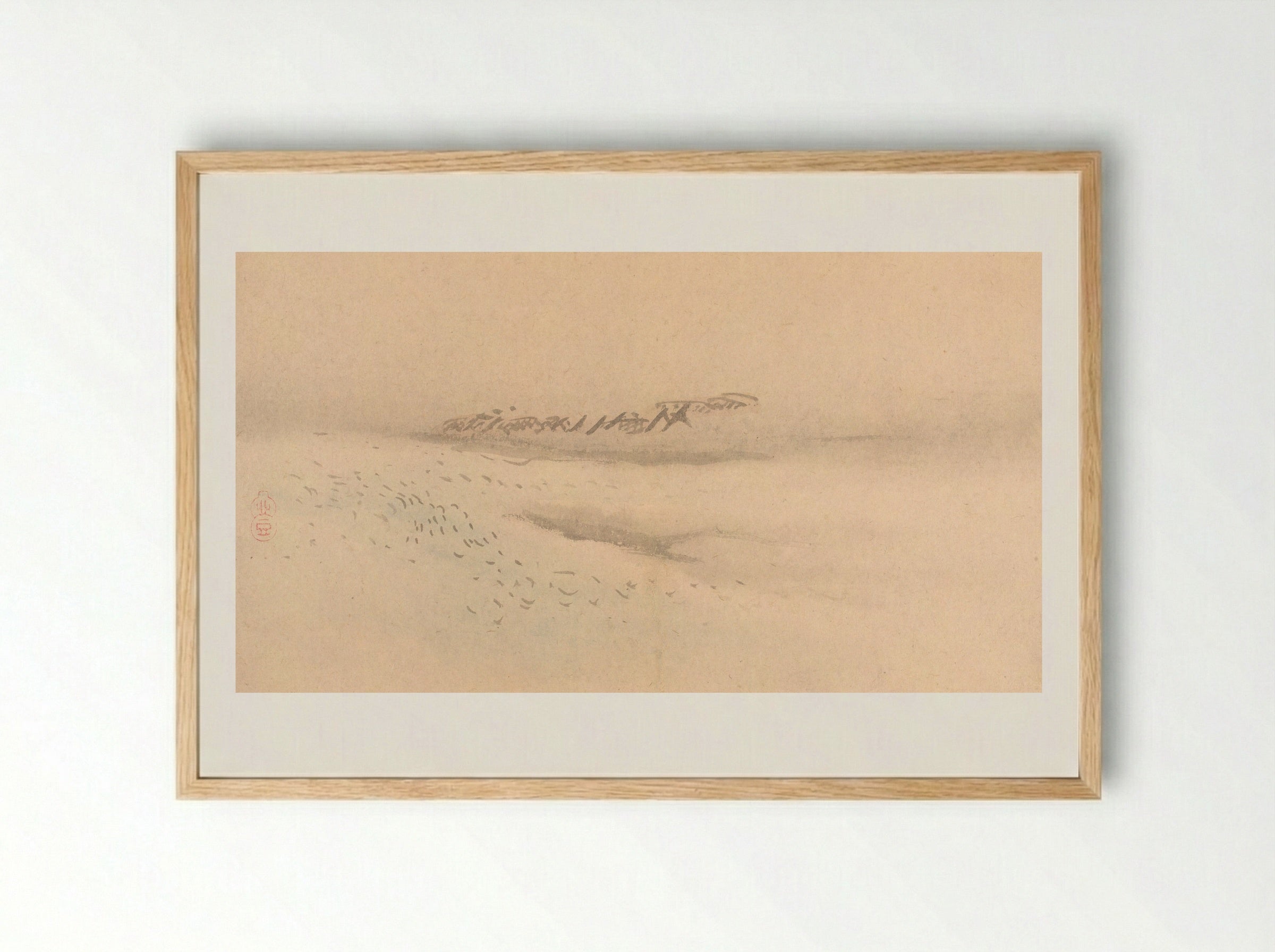 One of Six Views of Atsugi - Watanabe Kazan - Framed Print Wood