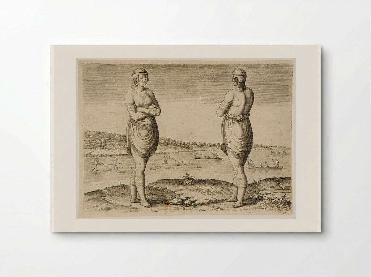 One of the Chief Ladies of Secota - Theodor de Bry - Poster