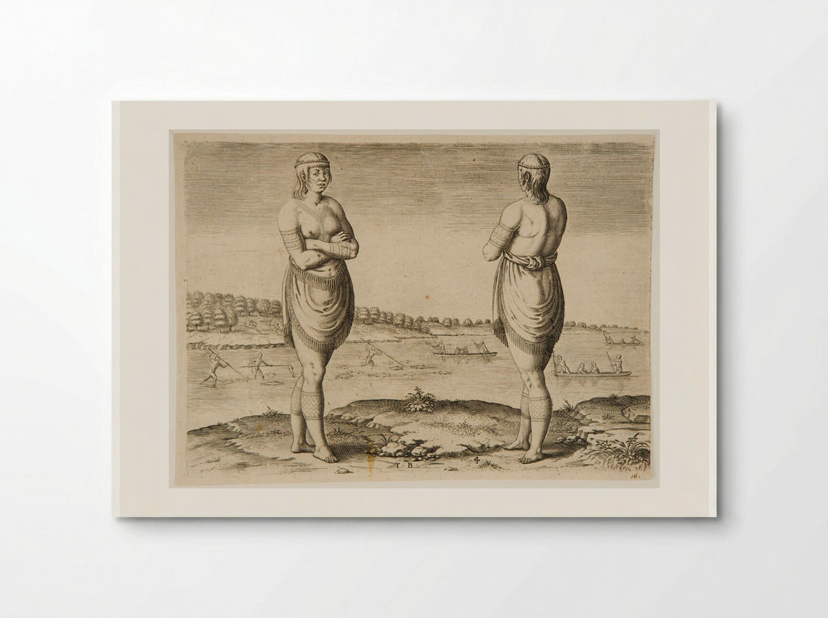 One of the Chief Ladies of Secota - Theodor de Bry - Poster