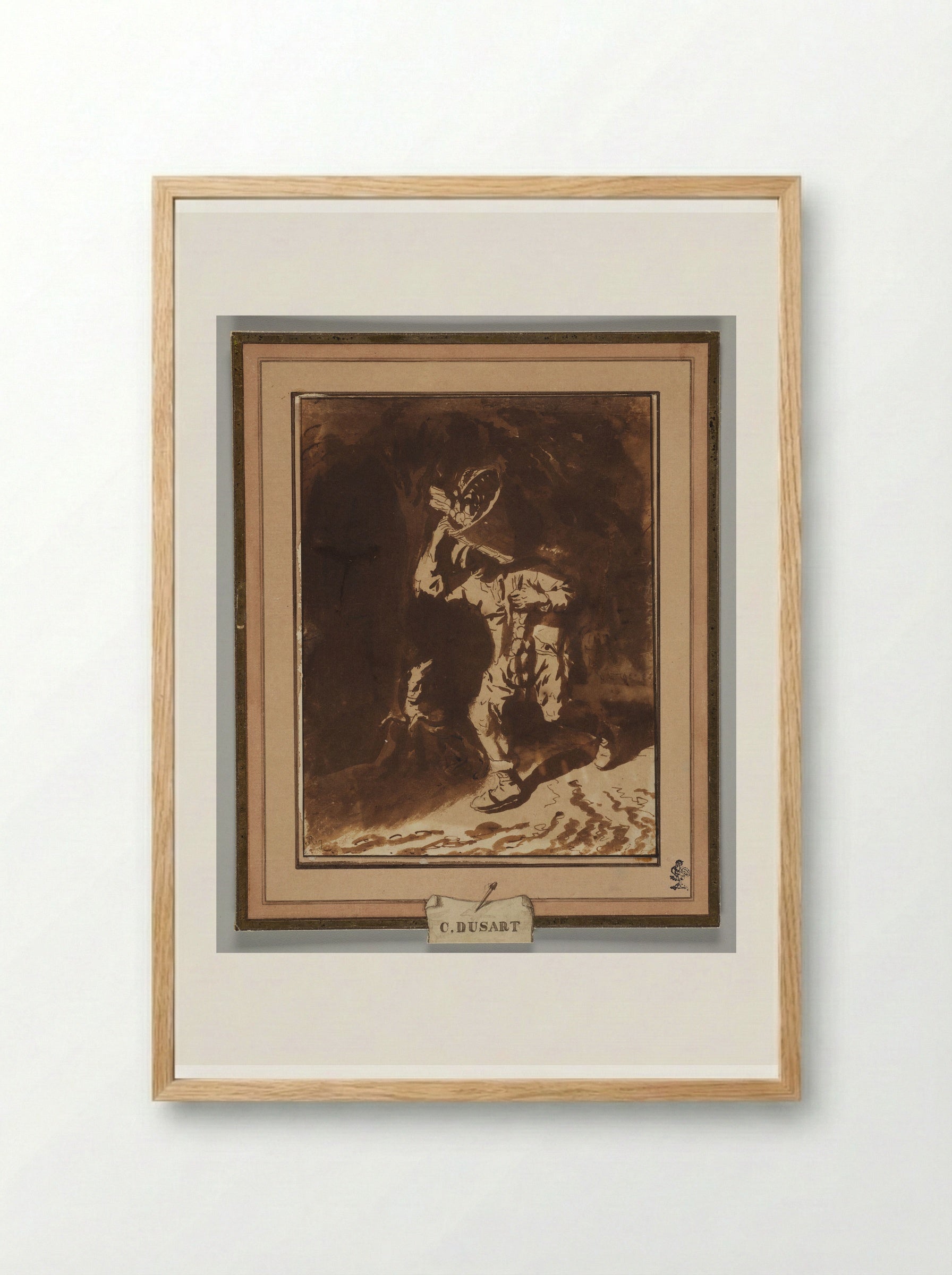 Onion Seller - Cornelis Dusart - Framed Print Wood