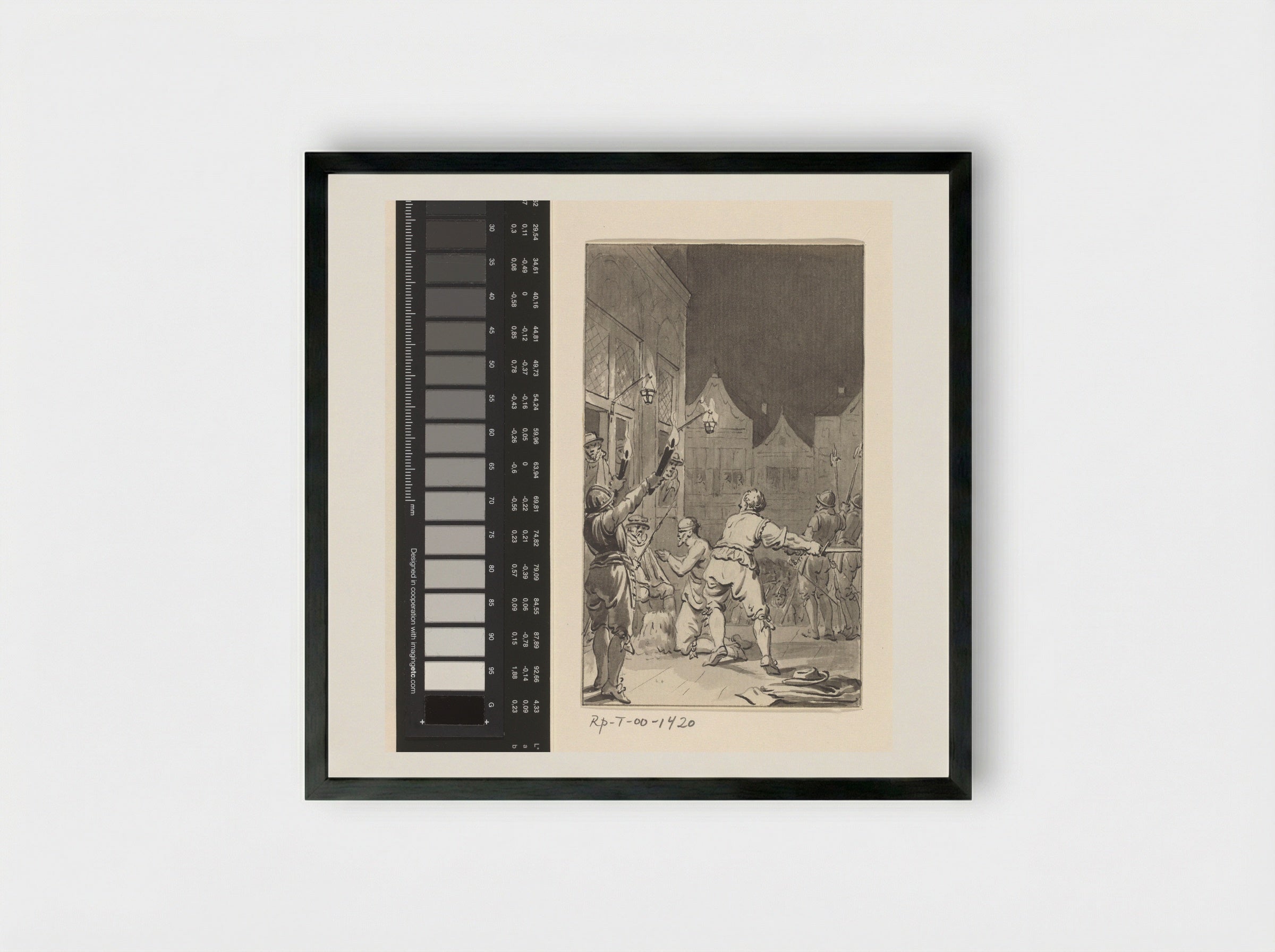 Onthoofding van Nicolas Gosson te Atrecht, 1578 - Jacobus Buys - Framed Print Black