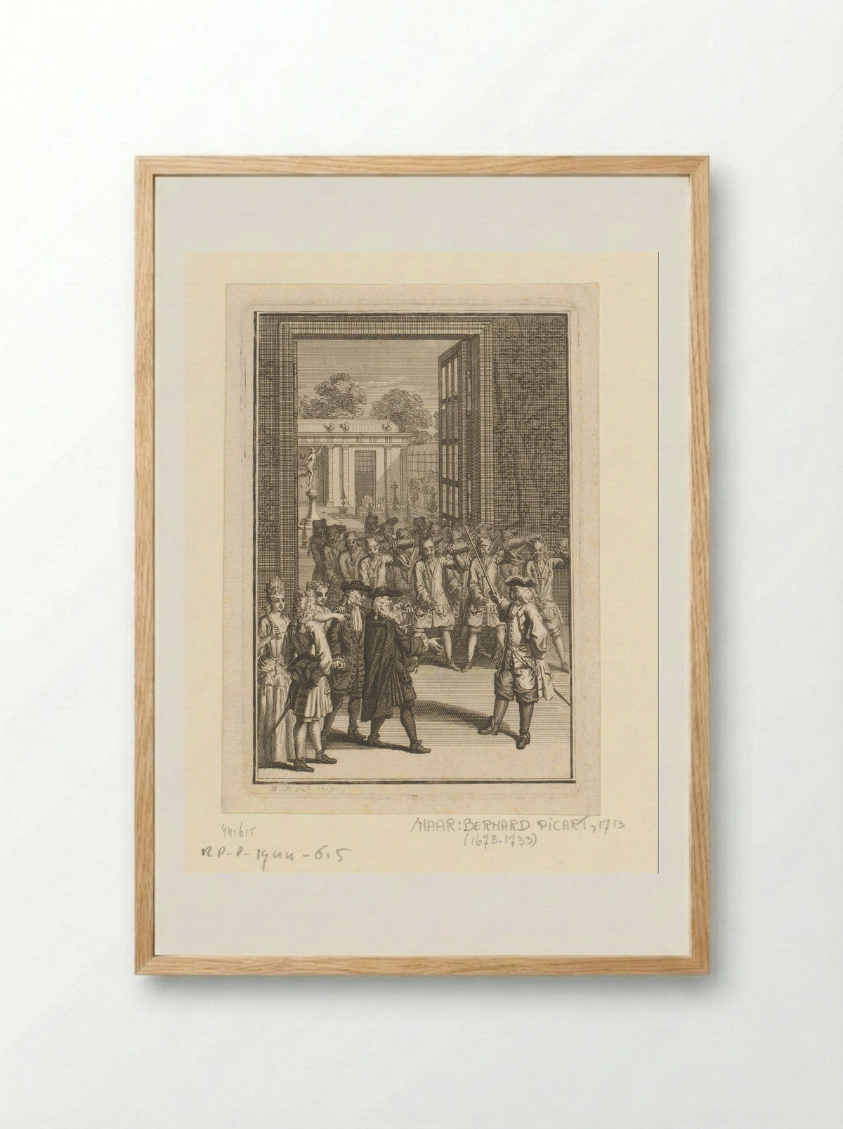 Ontvangst van een elegant gezelschap - Andries van Buysen (Sr.) - Framed Print Wood