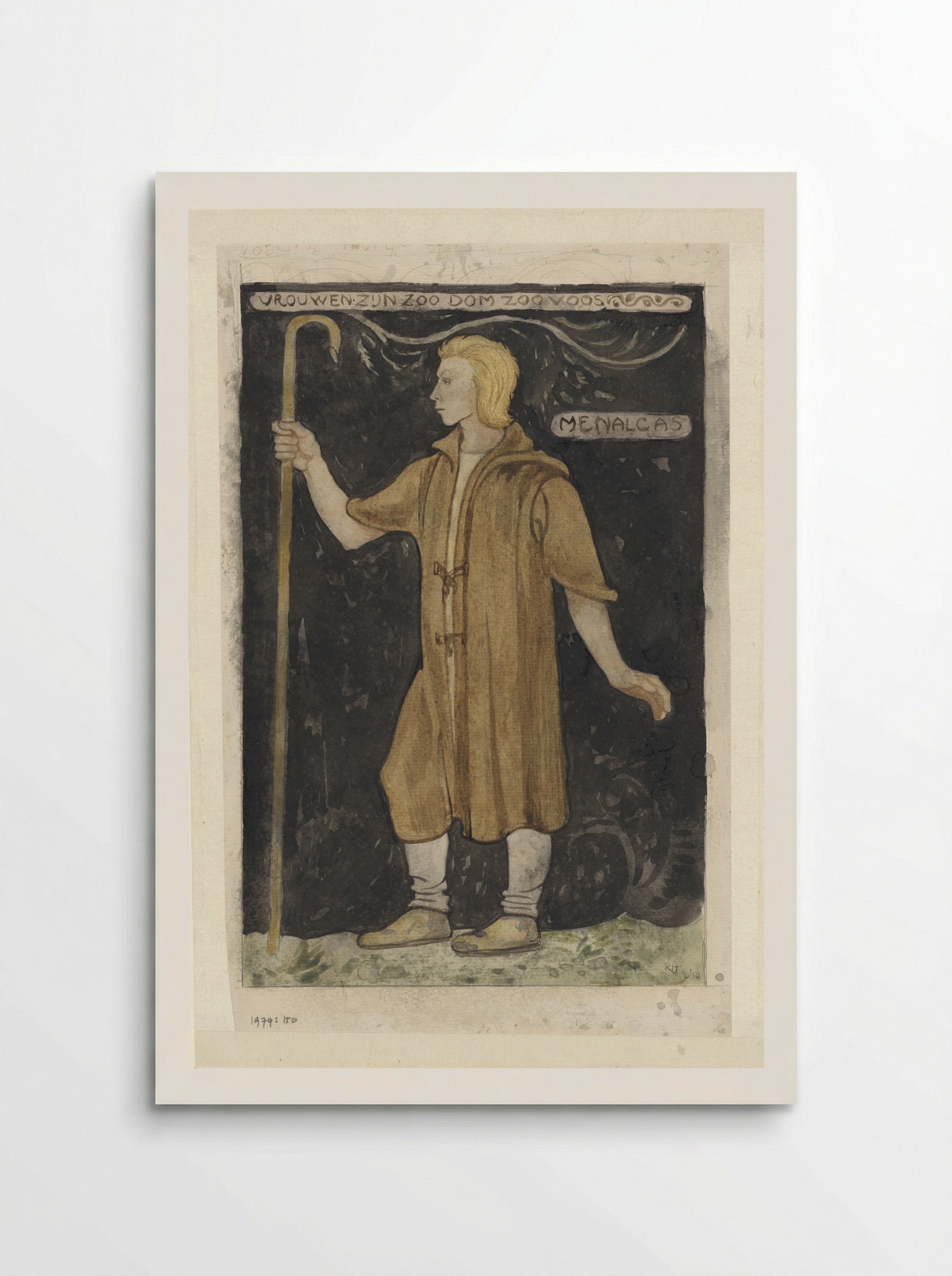 Ontwerp voor kostuum voor Menalcas - Richard Nicolaüs Roland Holst - Poster